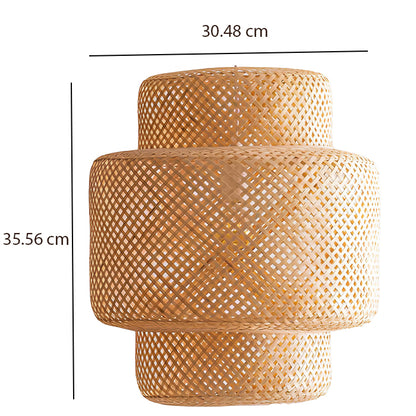 Bamboo Hanging lamp for Living Room | Rattan Pendant light | Cane ceiling light - Aurora
