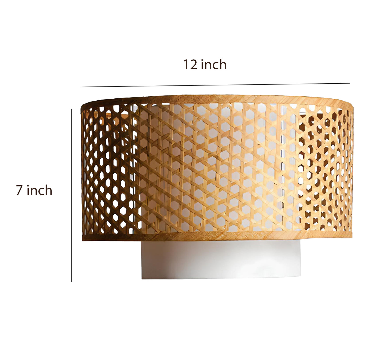 Bamboo Hanging lamp for Living Room | Rattan Pendant light | Cane ceiling light - Avery