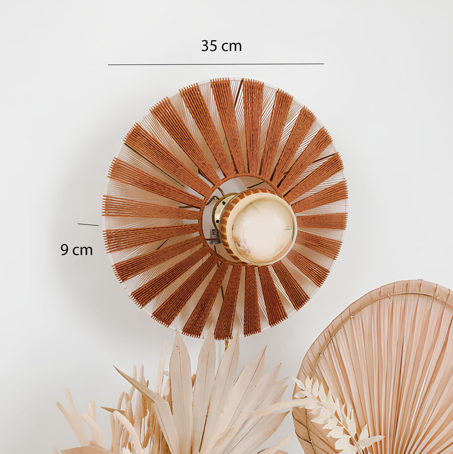 Bamboo Wall lamps For Living Room | Rattan Wall scones | Wicker Wall Lamps | Cane Wall Scones - Bhuv - Akway Lighting > Wall 