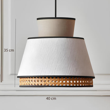 Rattan Hanging lamp for Living Room | Cane Pendant light | Wicker ceiling light - Blaze