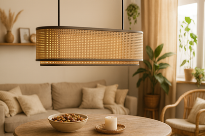 Rattan Hanging Lamp | Bamboo Hanging Lamp | Cane Hanging Lamp - JEMMA - Image 5