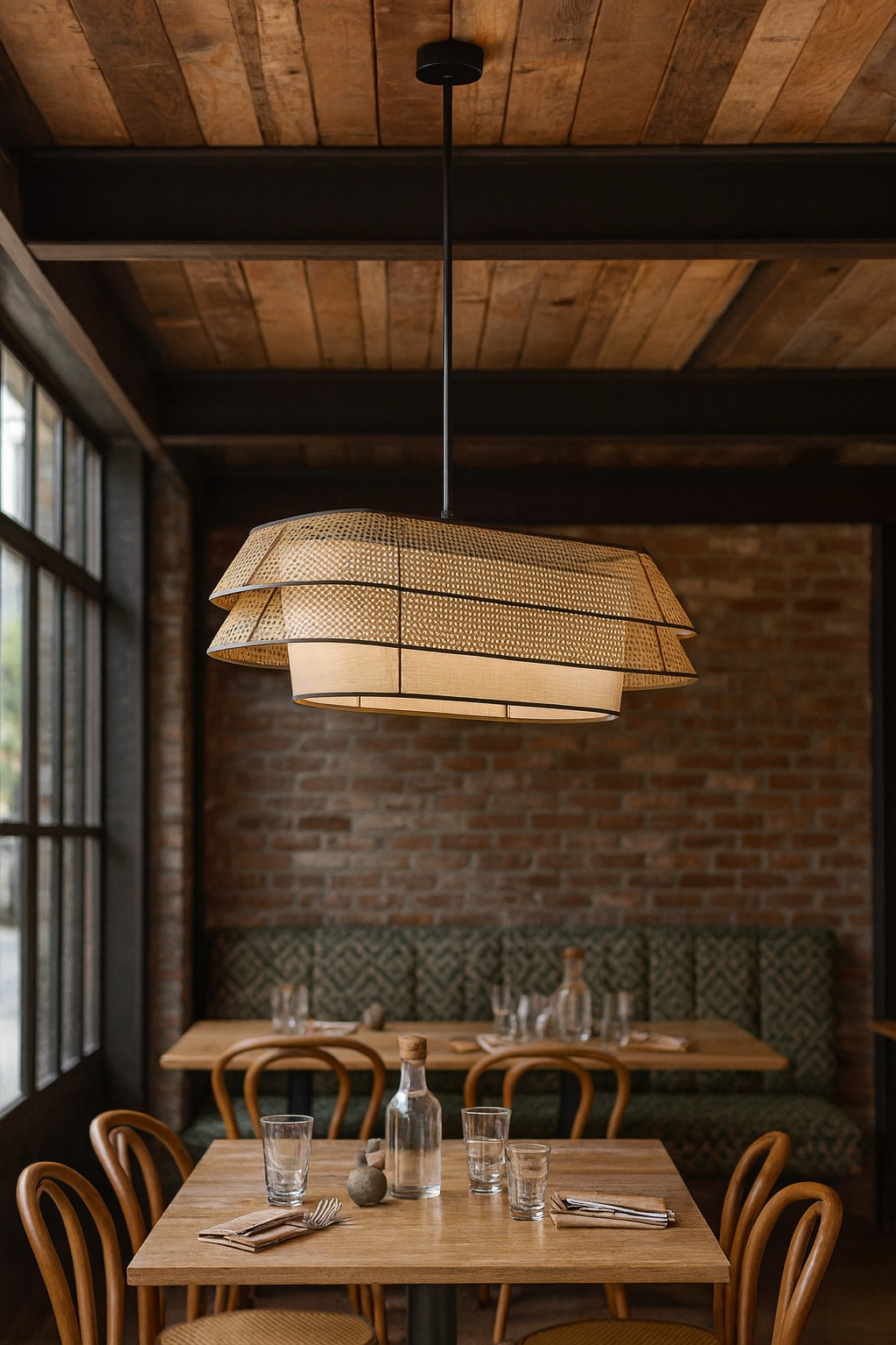 Rattan Hanging Lamp | Bamboo Hanging Lamp | Cane Hanging Lamp - FLETCHER - Image 4