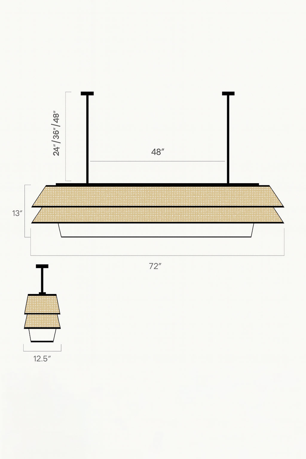 Rattan Hanging Lamp | Bamboo Hanging Lamp | Cane Hanging Lamp - FLETCHER - Image 6