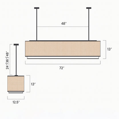 Rattan Hanging Lamp | Bamboo Hanging Lamp | Cane Hanging Lamp - JEMMA - Image 6
