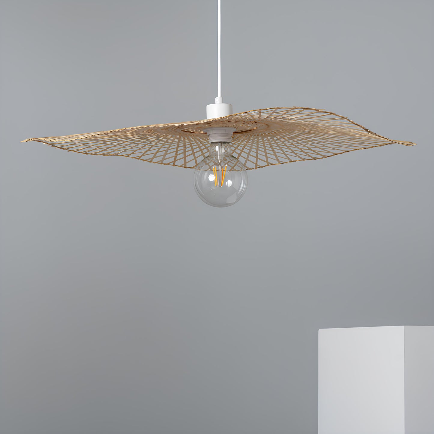 Rattan Hanging lamp for Living Room | Cane Pendant light | Wicker ceiling light - Cetabel