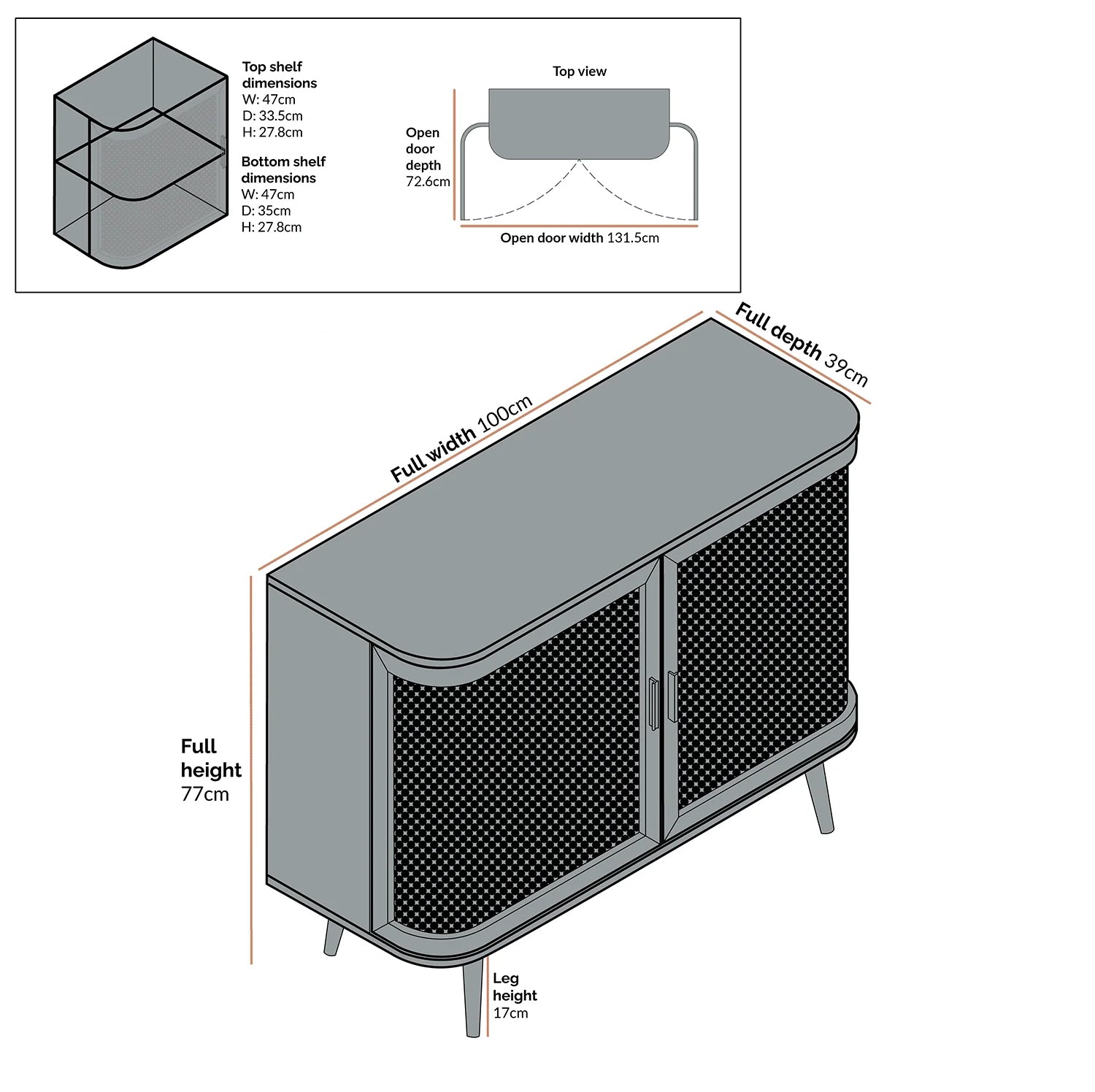Mango Wooden Sideboard | Modern Rattan Sideboard - Rithala - Akway Uncategorized (Image 7)