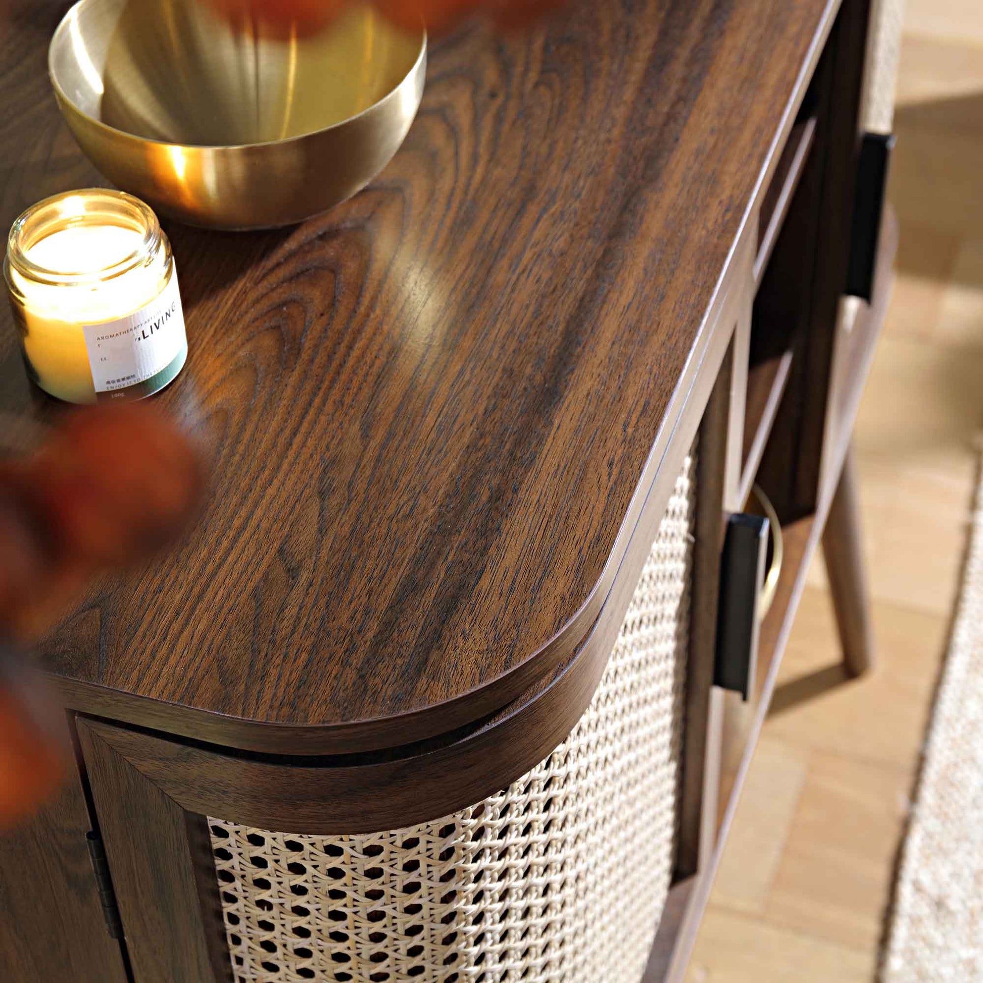 Mango Wooden Buffet Sideboard | Rattan Buffet Sideboard - Siyal - Akway Uncategorized (Image 3)