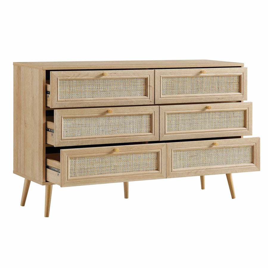 Modern Wooden Chest with 6 Drawers| Perfect for Bedroom - James - Akway Uncategorized (Image 3)