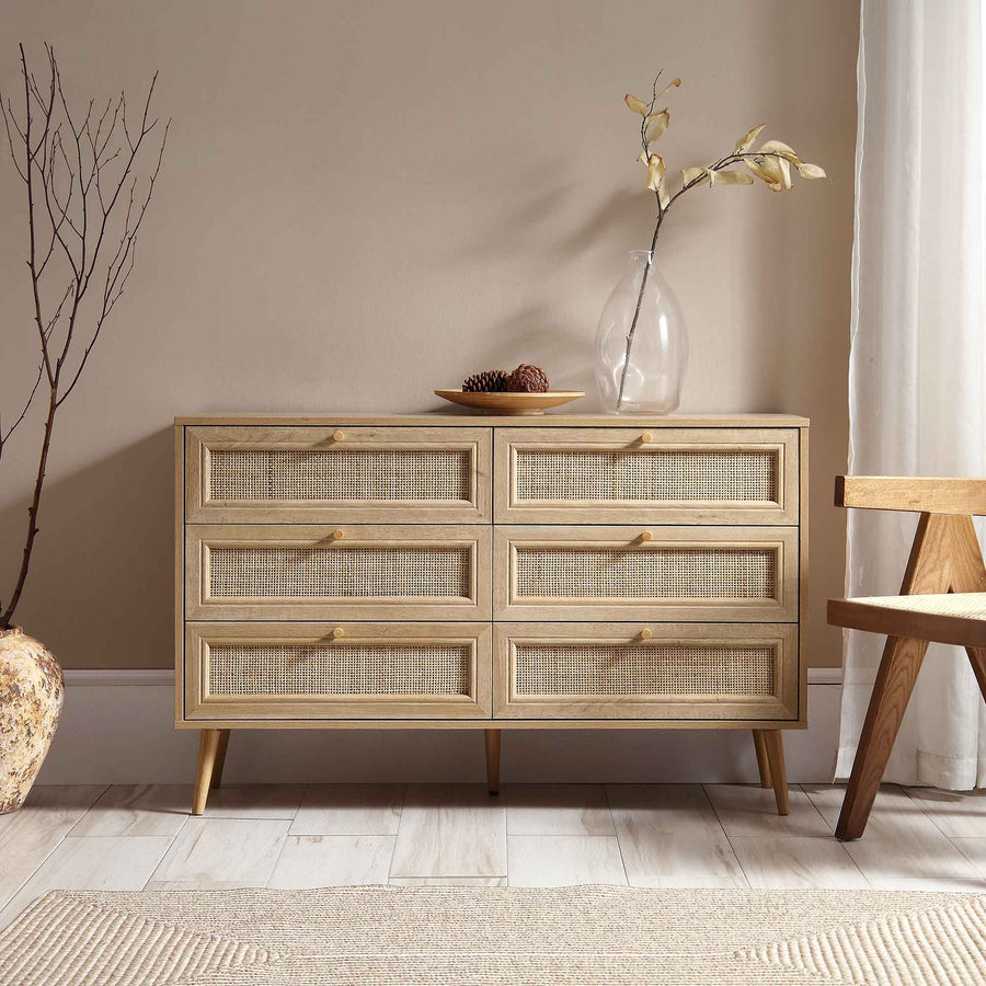 Modern Wooden Chest with 6 Drawers| Perfect for Bedroom - James - Akway Uncategorized (Image 2)