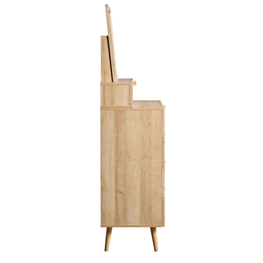 Mango Wooden Vanity Chest Set | Modern Rattan Vanity Chest Set - Riyall - Akway Uncategorized (Image 3)