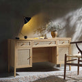 Mango Wood Study Table with Drawers - Dhonii
