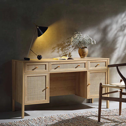 Mango Wood Study Table with Drawers - Dhonii