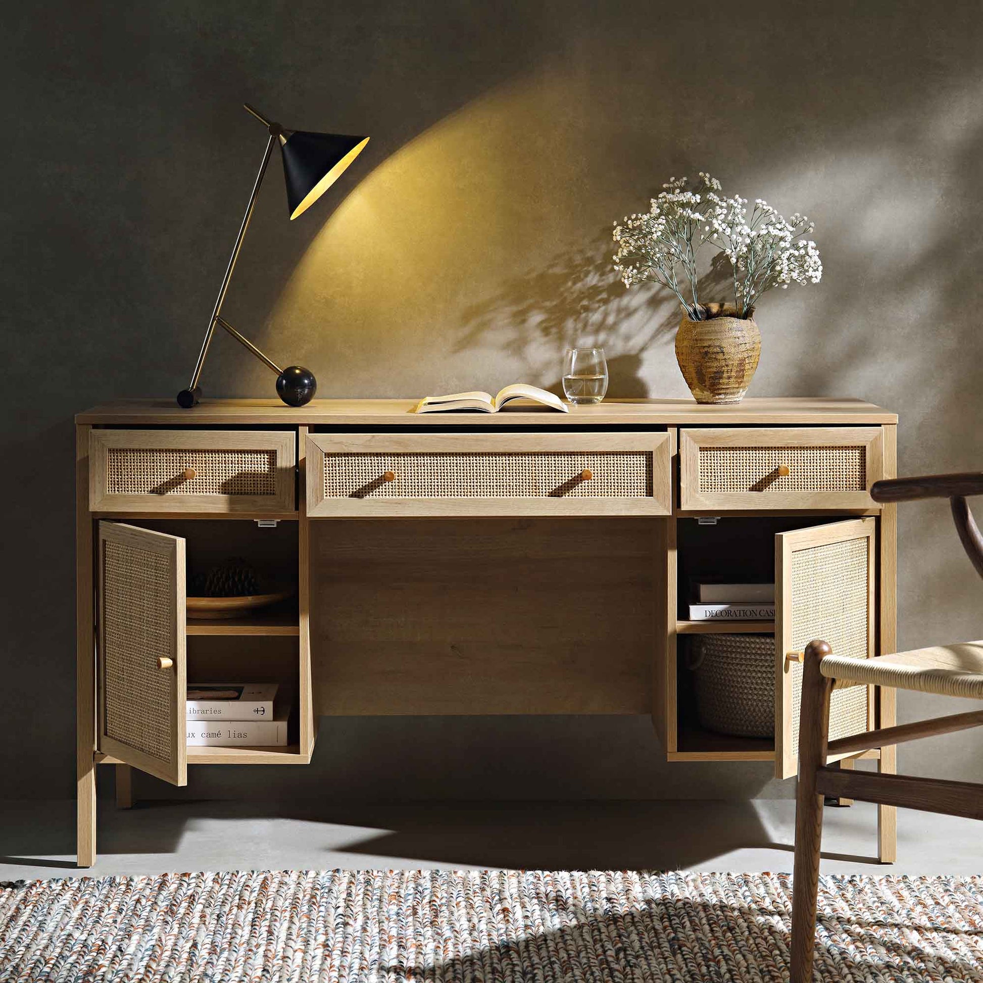Mango Wooden Table | Modern Rattan Table - Dhonii - Akway Uncategorized (Image 3)