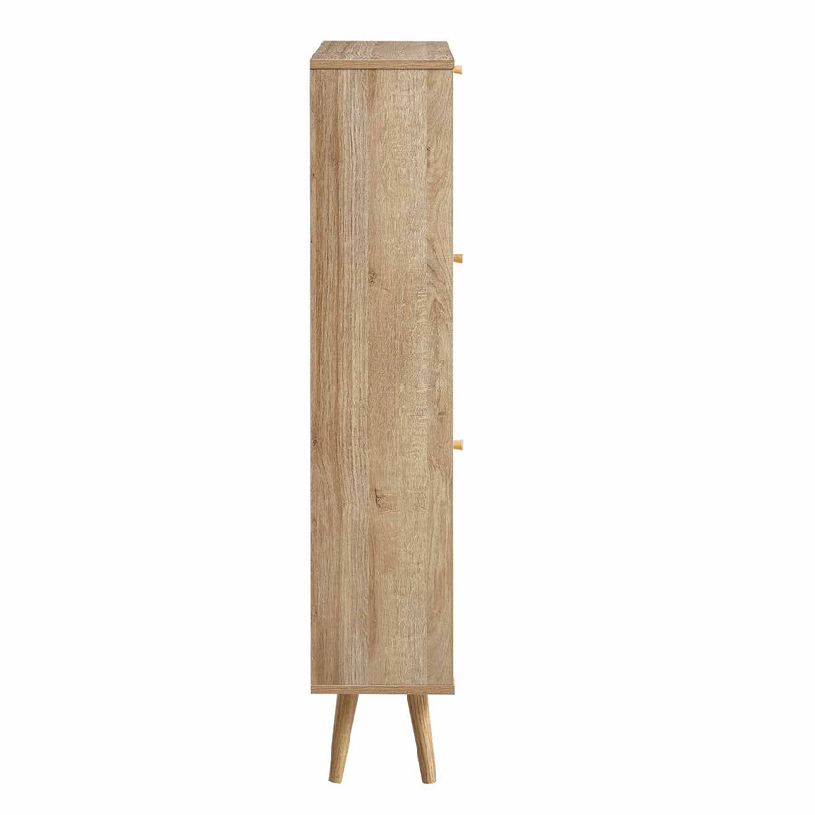 Mango Wooden Shoe Cabinet | Rattan Shoe Cabinet - Feroza - Akway Uncategorized (Image 4)