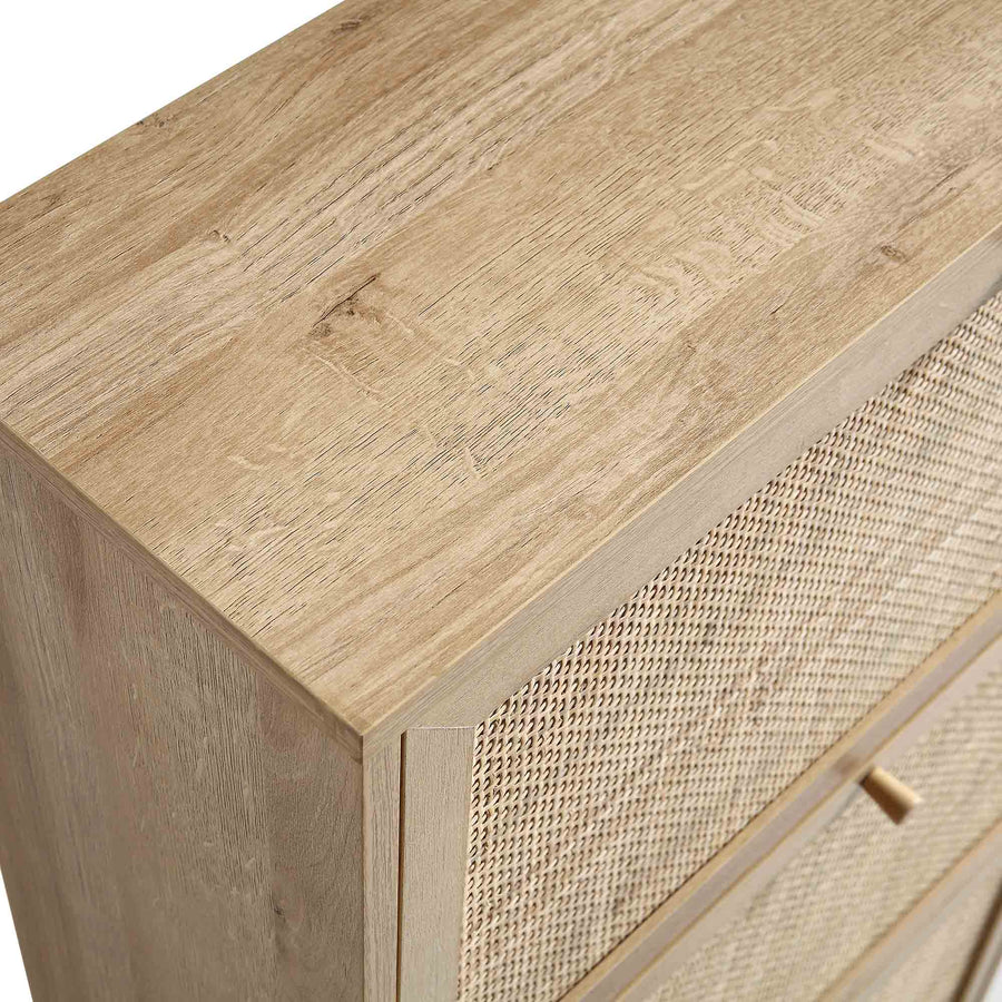 Mango Wooden Shoe Cabinet | Rattan Shoe Cabinet - Feroza - Akway Uncategorized (Image 3)
