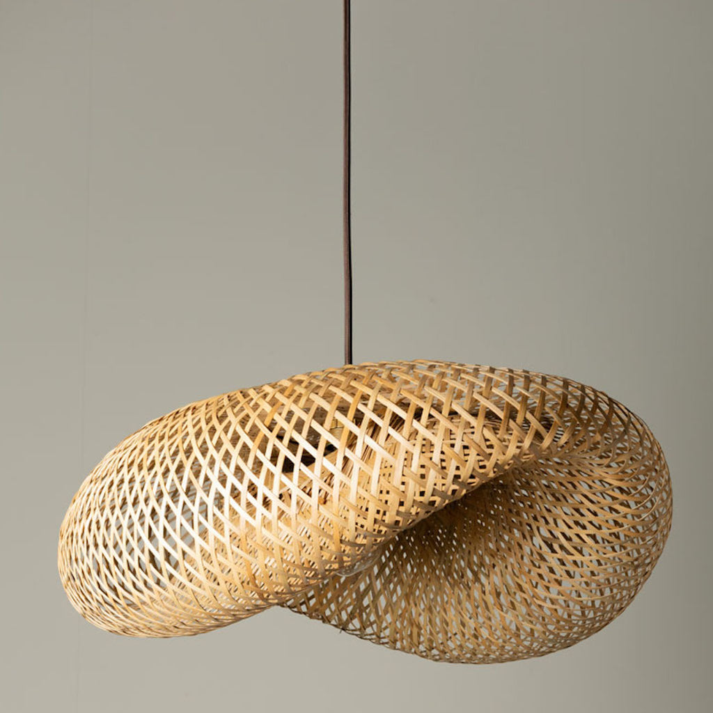 Bamboo Hanging lamp for Living Room | Rattan Pendant light | Cane ceiling light - Krisha