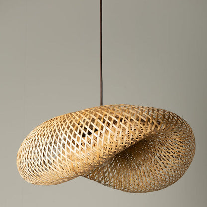 Bamboo Hanging lamp for Living Room | Rattan Pendant light | Cane ceiling light - Krisha