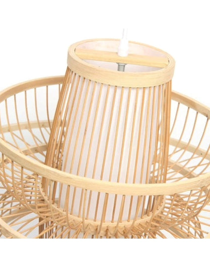 Bamboo Lamp for Living Room | Rattan Pendant light | Cane ceiling light - Ganesh