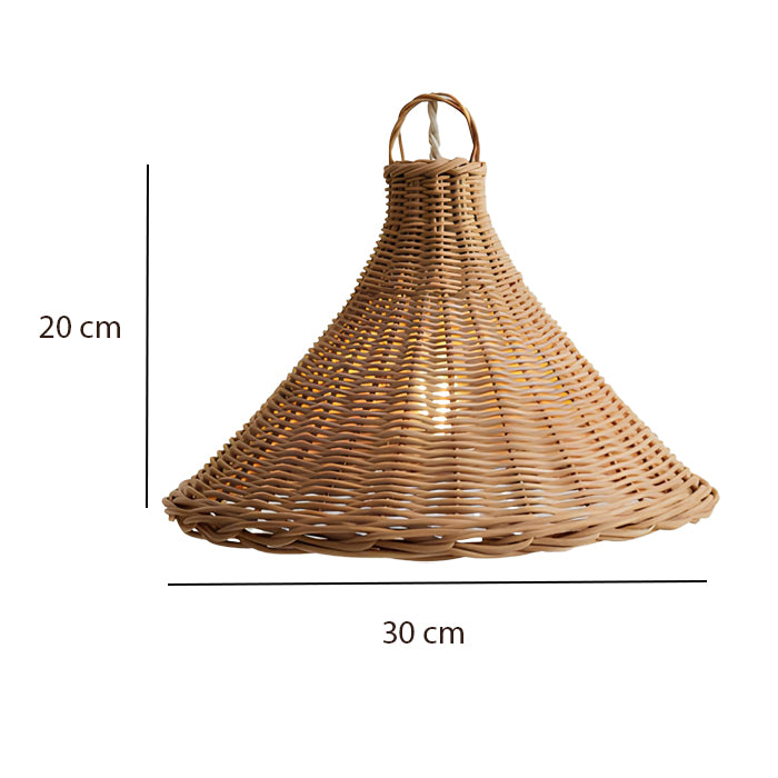 Bamboo Hanging lamp for Living Room | Rattan Pendant light | Cane ceiling light - Hanita