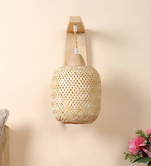 Wicker Wall Sconce for Hallway | Rattan Wall Light - Aryuu