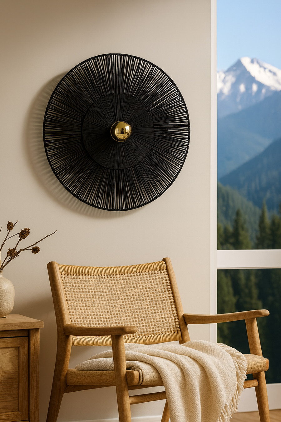Bamboo Wall lamps For Living Room | Rattan Wall scones | Wicker Wall Lamps | Cane Wall Scones - Ishita by Akway - Image 3