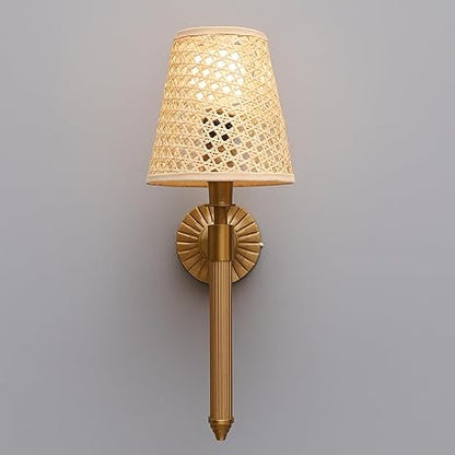 Rattan Wall Lamp For Living Room | Bamboo Wall Light - Jasmit