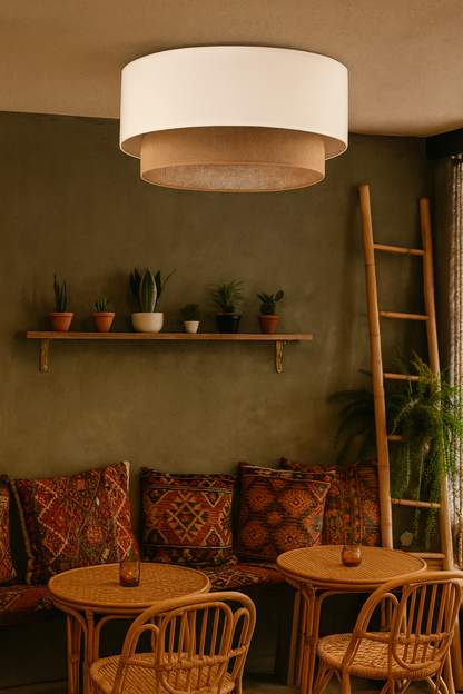 Jute Light for Living Room | Jute Ceiling light | Handmade Jute Lamp - Kala - Image 7