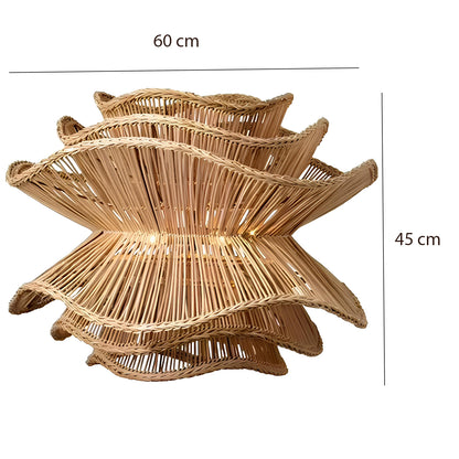 Bamboo Hanging lamp for Living Room | Rattan Pendant light | Cane ceiling light - Kavya