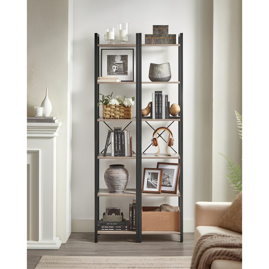 Mango Wooden Bookcase | Modern Wooden Bookcase - Anshuu - Akway Uncategorized (Image 2)