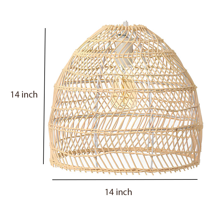 Bamboo Hanging lamp for Living Room | Rattan Pendant light | Cane ceiling light - Kevin