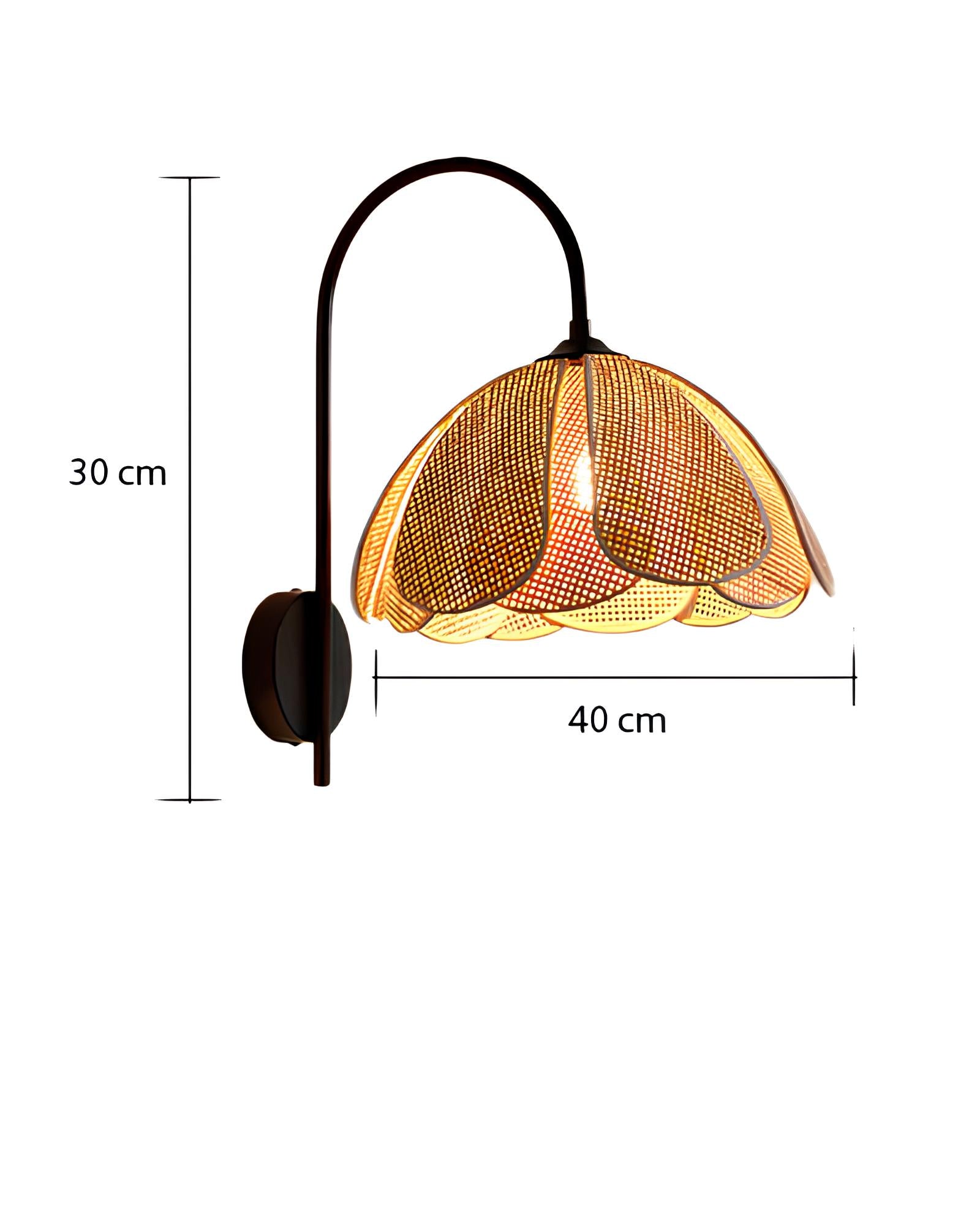 Bamboo Wall lamps For Living Room | Rattan Wall scones | Wicker Wall Lamps | Cane Wall Scones - Kimaya - Akway Lighting > Wal