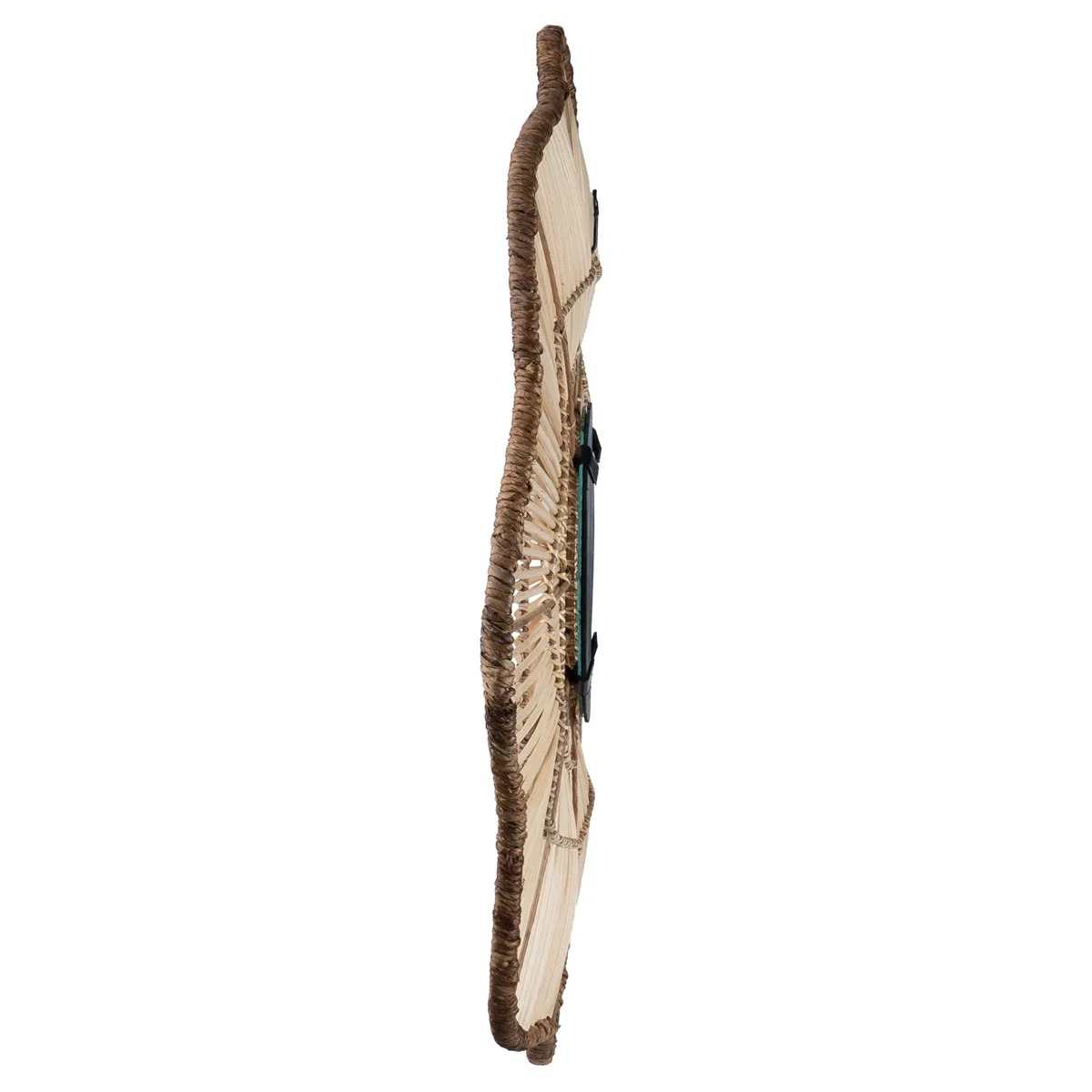 Bamboo Wall Mirror for living room | Cane Wall Mirror | Rattan Mirror - Anaisha - Akway