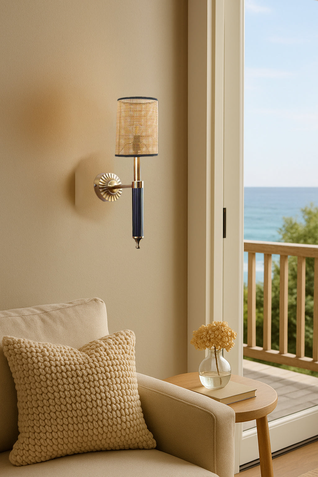 Bamboo Wall Lamp For Living Room | Rattan Wall Lamp - Nilima