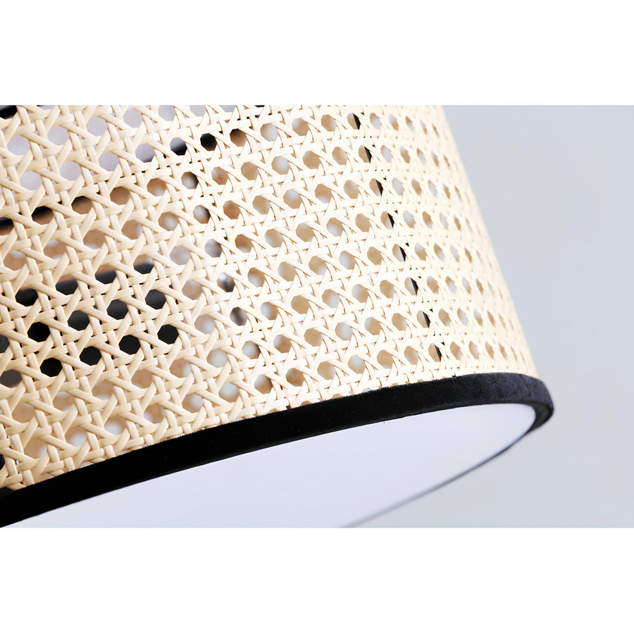 Rattan Ceiling Flush Mount Lamp for Living Room | Wicker Pendant light | Cane ceiling light - Jevalon - Akway Uncategorized (