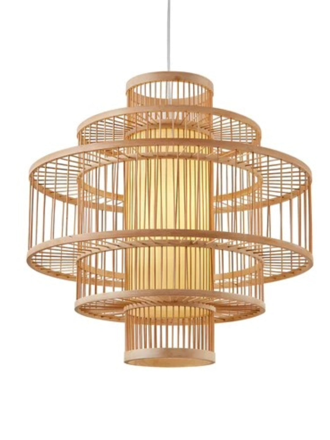 Bamboo Hanging lamp for Living Room | Rattan Pendant light | Cane ceiling light - Navya - Akway