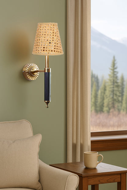 Bamboo Wall Lamp For Living Room | Rattan Wall Light - Oeshi