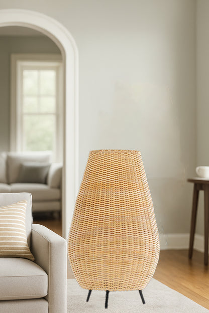 Rattan Floor Lamp | Bamboo Floor Lamp | Cane Floor Lamp -Raina by Akway - Image 4