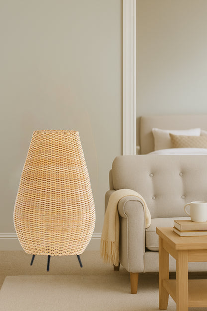 Rattan Floor Lamp | Bamboo Floor Lamp | Cane Floor Lamp -Raina by Akway - Image 5