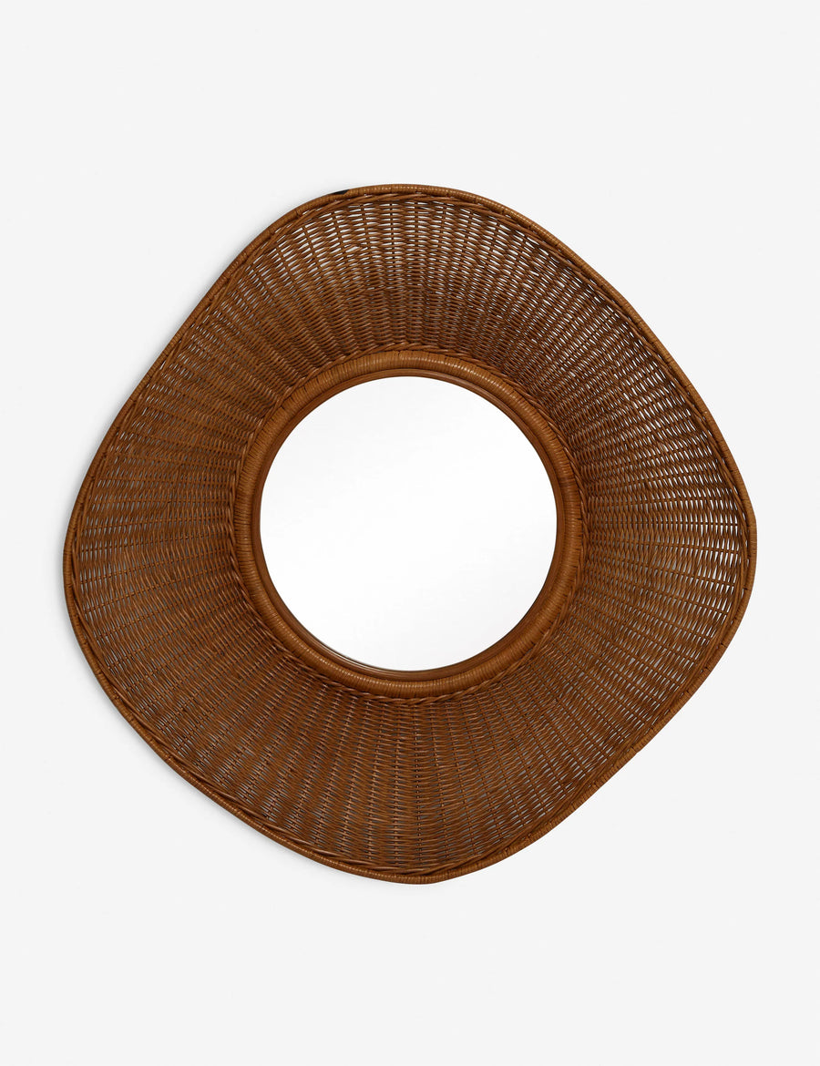 Bamboo Wall Mirror for living room | Cane Wall Mirror | Rattan Mirror - Anala - Akway Uncategorized (Image 3)