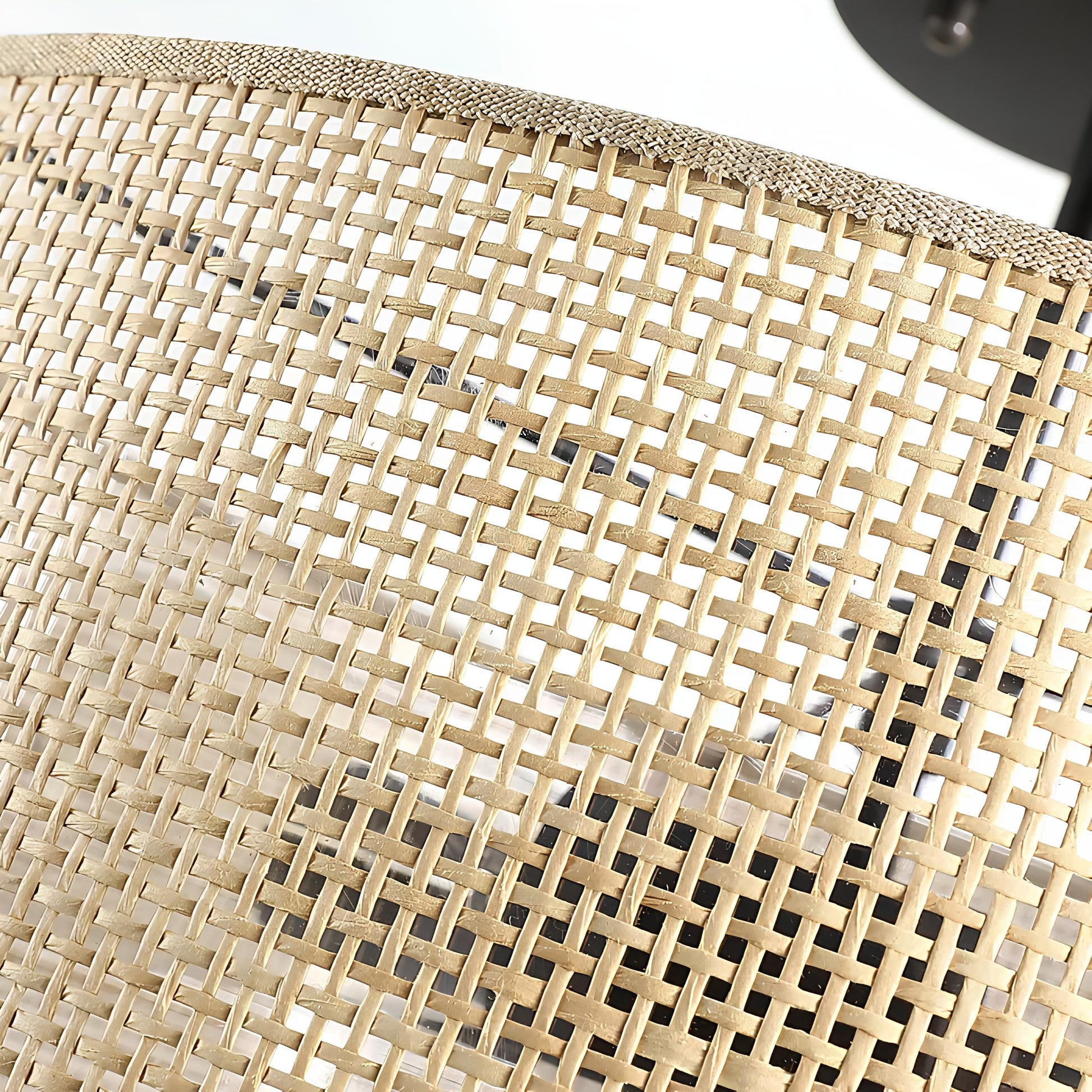Rattan Ceiling Flush Mount Lamp for Living Room | Cane Pendant light | Wicker ceiling light - Saberiyas - Akway Uncategorized