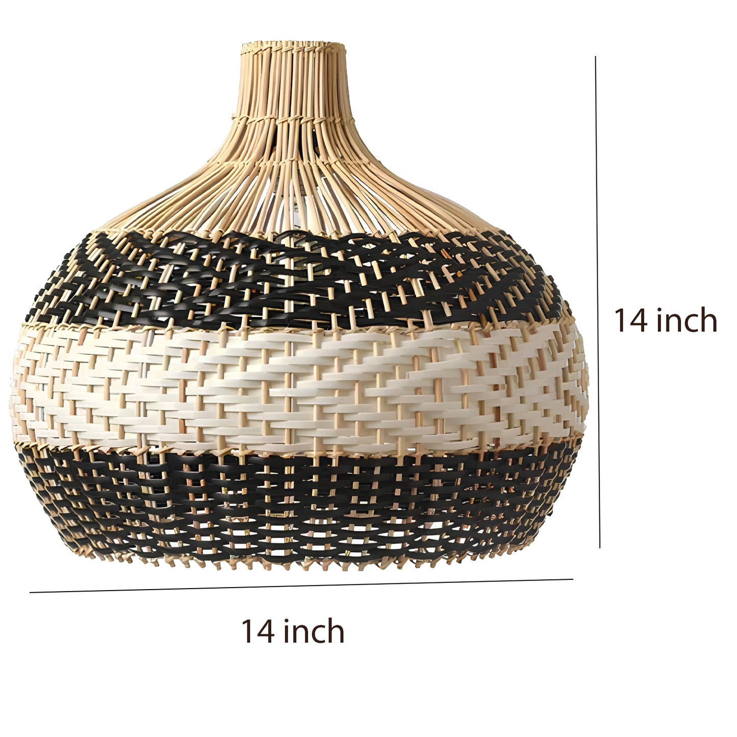 Bamboo Hanging lamp for Living Room | Rattan Pendant light | Cane ceiling light - Sadhil