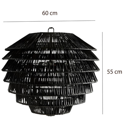 Bamboo Hanging lamp for Living Room | Rattan Pendant light | Cane ceiling light - Sareek