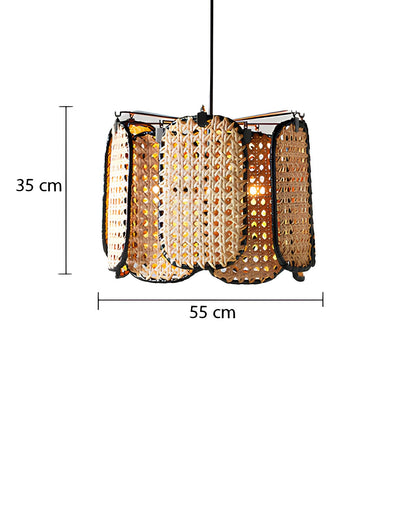 Bamboo Hanging lamp for Living Room | Rattan Pendant light | Cane ceiling light - Soma