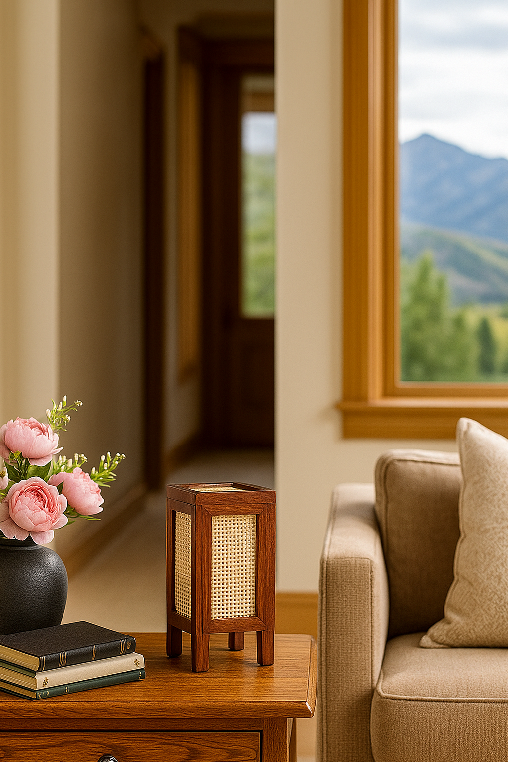 Bamboo Table Lamp for Living Room| Table Lamp - Ujjala