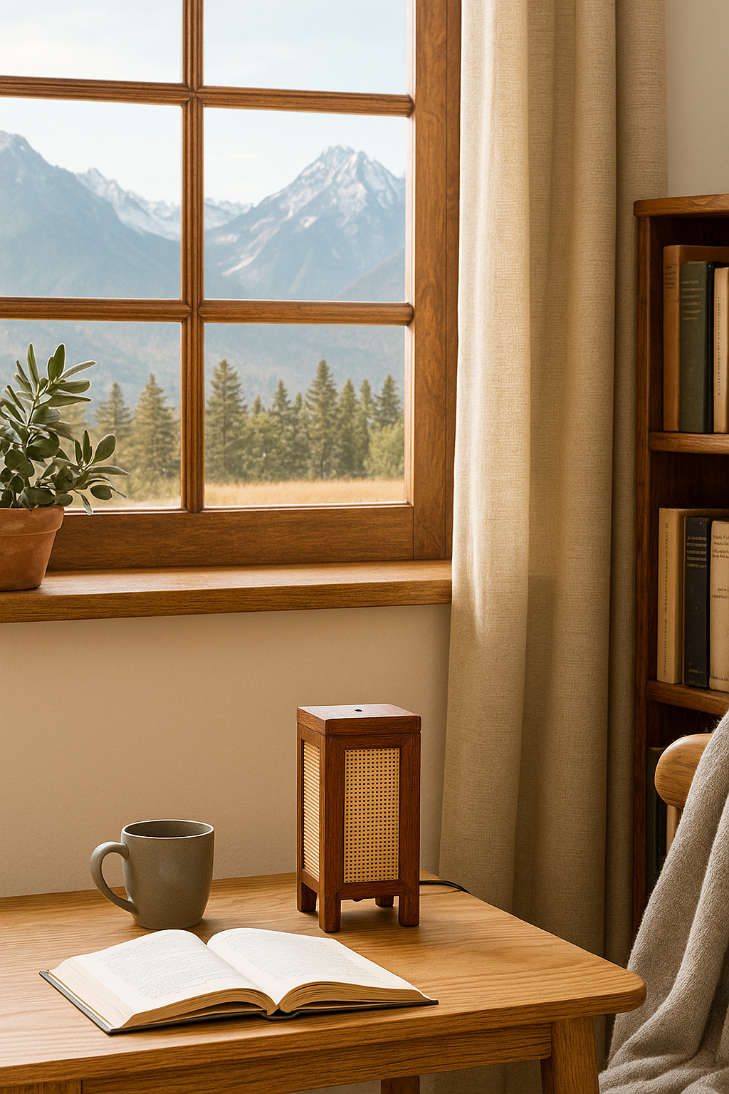 Bamboo Table Lamp for Living Room| Table Lamp - Ujjala