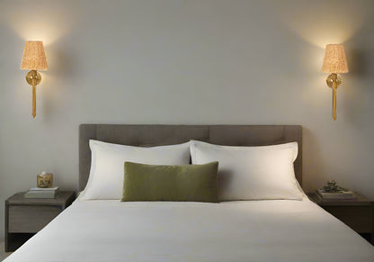Rattan Wall Light For Living Room | Cane Wall Lamp- Hiral