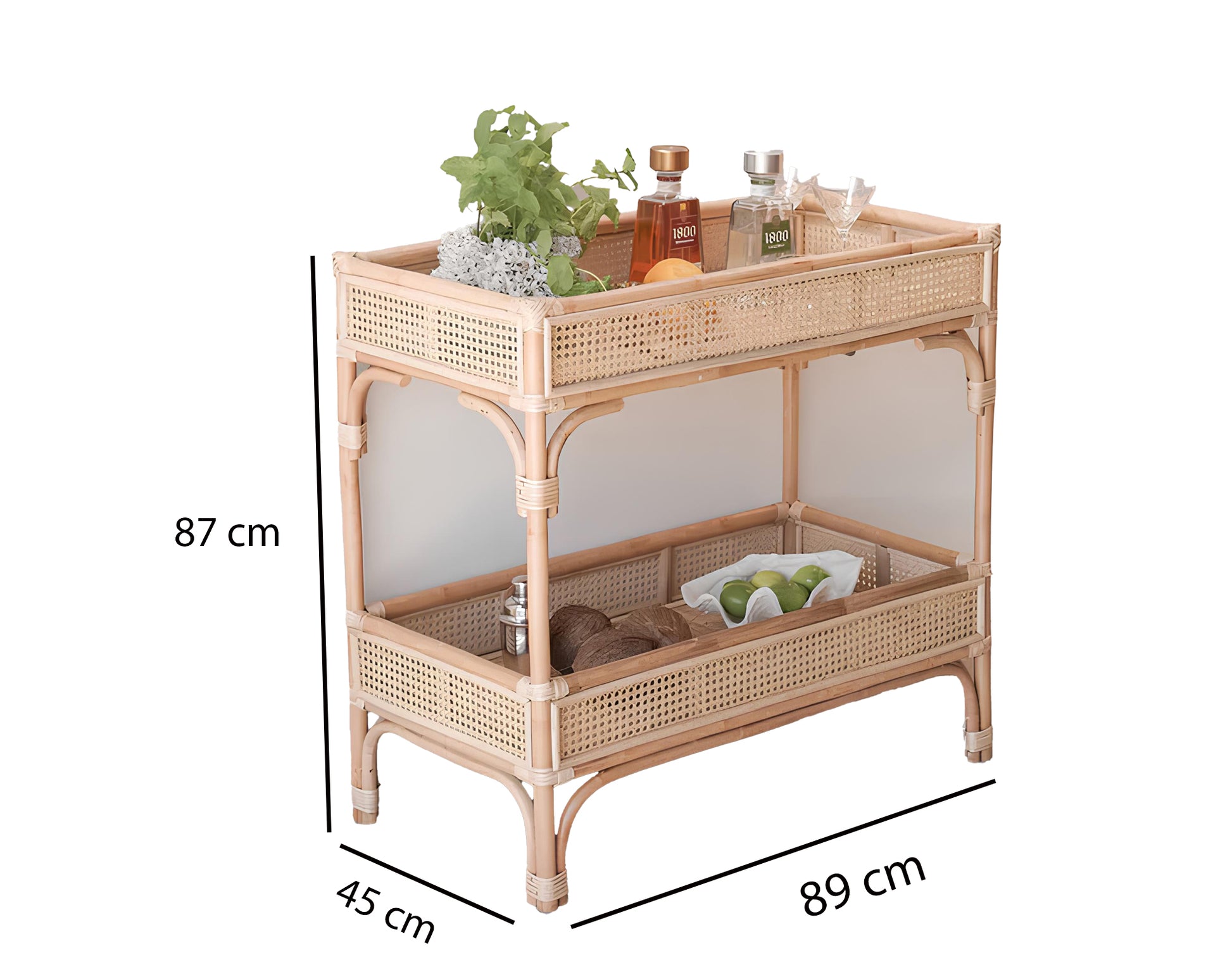 Rattan Bedside Table | Cane Side table | Bamboo table - Asmee - Akway Uncategorized (Image 7)