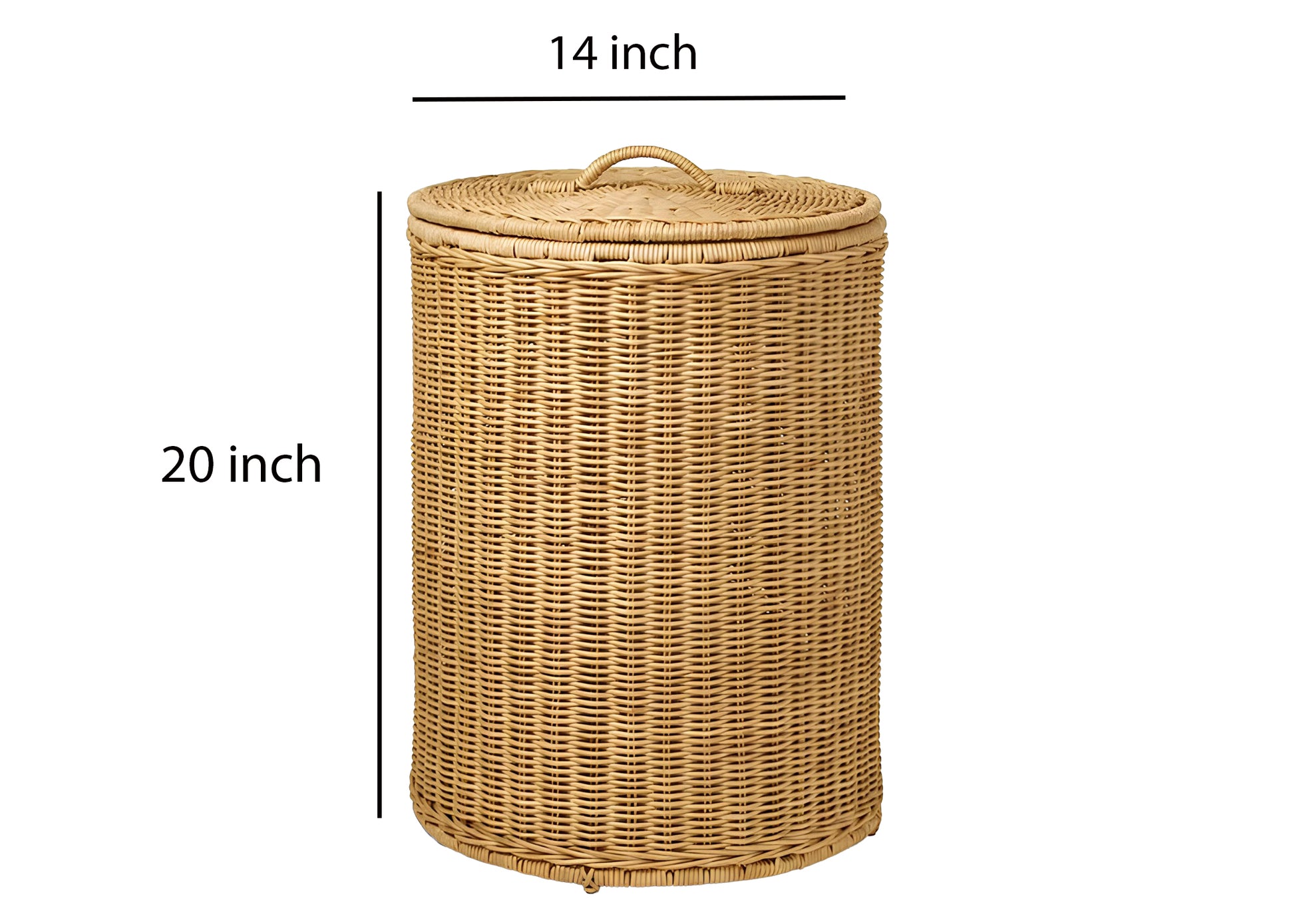 Rattan Laundry Basket | wicker basket with lid | Bamboo toy Storage basket - Dasya - Akway Uncategorized (Image 6)