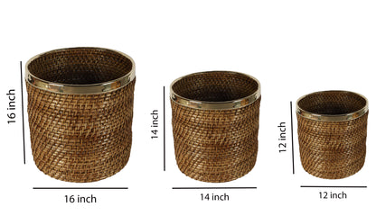 Rattan Planter | Cane Laundry Bin | Bamboo toy Storage - Rebecca - Akway Uncategorized (Image 9)