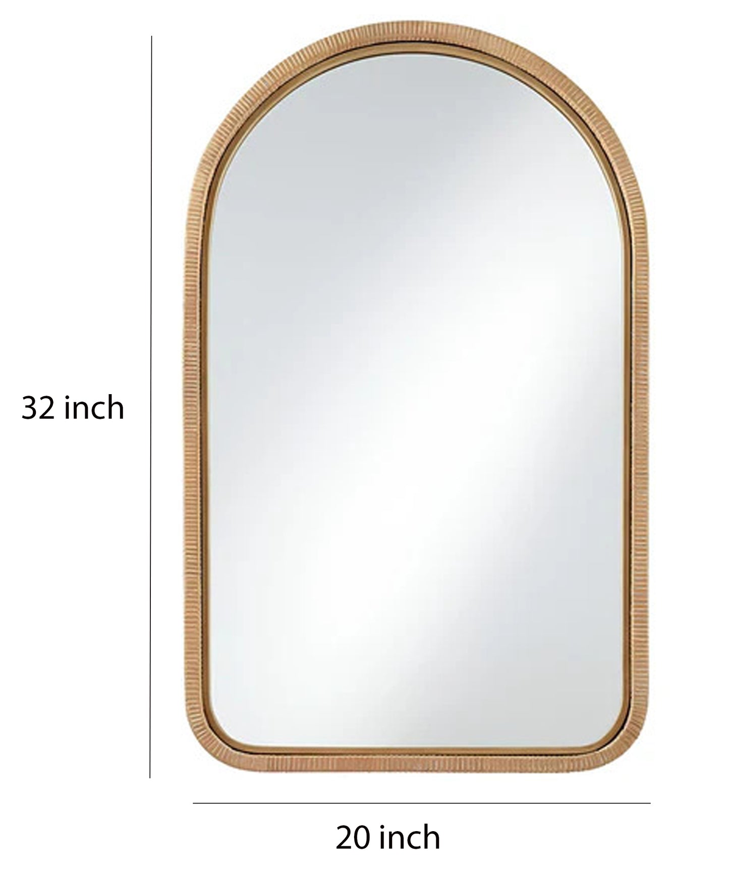 Bamboo Wall Mirror for living room | Cane Wall Mirror | Rattan Mirror - Ananya